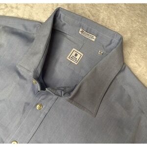 Peter Millar Mens Large‎ (17) Blue Long Sleeve Button Up Business Shirt